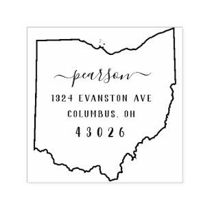 Ohio-Rücksendeadresse-Briefmarke Selbst-Mit Tinte Permastempel
