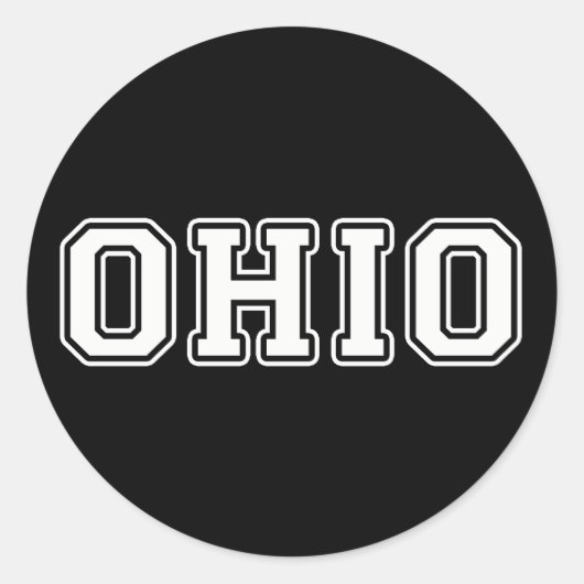 Ohio Runder Aufkleber (Vorderseite)
