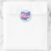 Ohio Runder Aufkleber (Tasche)