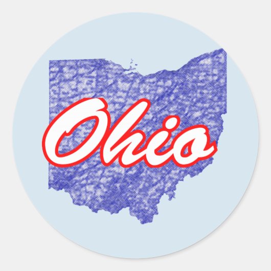 Ohio Runder Aufkleber (Vorderseite)