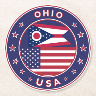 Ohio Runder Pappuntersetzer