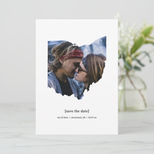 Ohio Save the Date Fotokarte (Stehend Vorderseite)