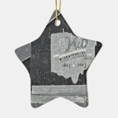 Ohio-Scheune im Winter Keramik Ornament (Links)