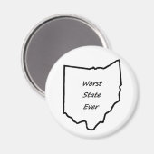 Ohio Schlimmster Staat je Magnet (Vorderseite/Rückseite)