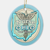 Ohio-Schwestern-Caduceus Keramik Ornament (Links)