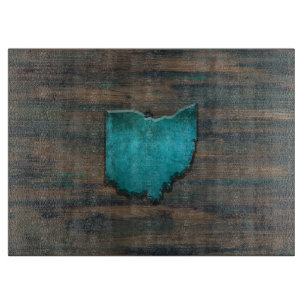 Ohio Shape Aquamarin Schneidebrett