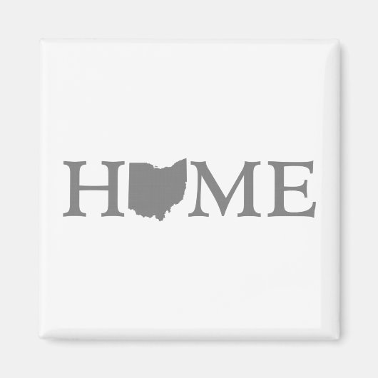 Ohio Shaped Letter Buckeye Zuhause Ohioan Word Art Magnet (Vorne)