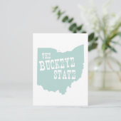 Ohio Shaped Nickname Der Buckeye Staat Ohioan Postkarte (Stehend Vorderseite)