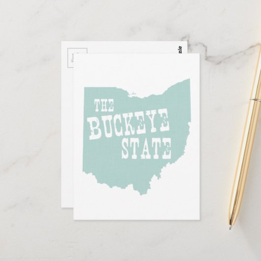 Ohio Shaped Nickname Der Buckeye Staat Ohioan Postkarte (Vorderseite/Rückseite Beispiel)