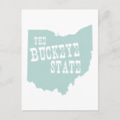 Ohio Shaped Nickname Der Buckeye Staat Ohioan Postkarte (Vorderseite)