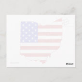 Ohio Shaped Patriotic Ohioan American Flag Buckeye Postkarte (Rückseite)