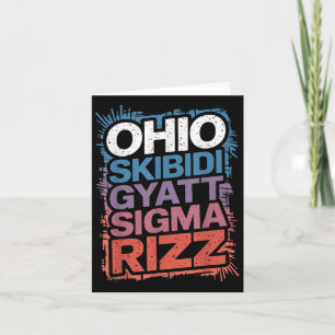 Ohio Skibidi Gyatt Sigma Rizz Gen Slang Rizz Funny Karte