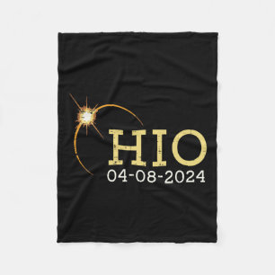 Ohio Solar Eclipse 2024 Totalität April 8 Frauen M Fleecedecke