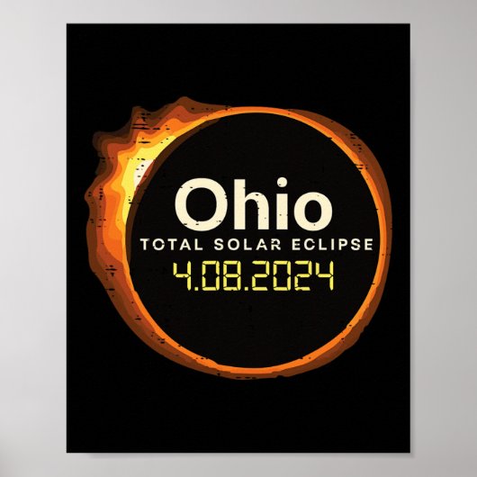 Ohio Solar Eclipse 2024 Totalität April 8 Männer F Poster (Vorne)