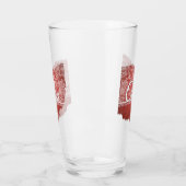 Ohio Souvenir Glass Red Polka Dot Staat Karte Glas (Links)