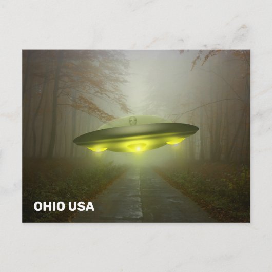 OHIO SPACESHIP UFO ART Postkarten (Vorderseite)
