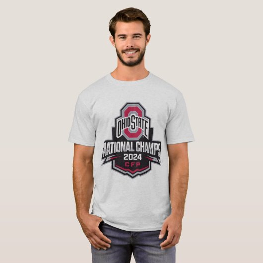 Ohio Staat Buckeyes 2024 Nationale Champions T-Shirt (Vorne ganz)