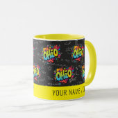 Ohio Staat Buckeyes Schwarz-Gelb Graffiti Tasse (VorderseiteRechts)