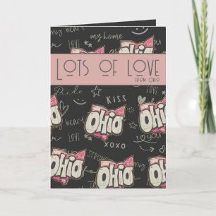 Ohio Staat der Buckeyes Liebe Stolz Faltkarte Feiertagskarte