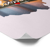 Ohio Staat Foto Einfügung und Ortsname Poster (Ecke)