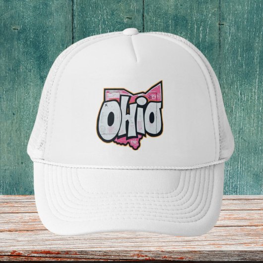 Ohio Staat Graffiti Bekleidung Truckerkappe