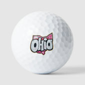 Ohio Staat Graffiti Golf Golf Golf Golfball (Vorderseite)