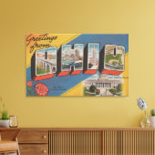 Ohio (Staat Hauptstadt/Blume) - Großbuchstaben Leinwanddruck (Insitu (Wohnzimmer))