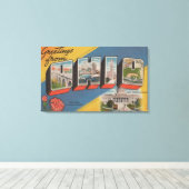 Ohio (Staat Hauptstadt/Blume) - Großbuchstaben Leinwanddruck (Insitu (Holzboden))