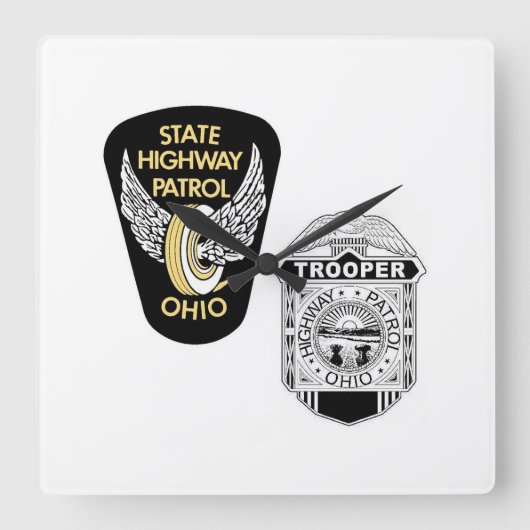 Ohio Staat Highway Patrol - OSP - Wall Clock Quadratische Wanduhr (Vorderseite)