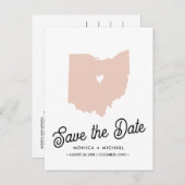 OHIO Staat Hochzeit in Urlaubsort JEDE FARBE Ankündigungspostkarte (Vorne/Hinten)