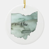 Ohio Staat Illustration Keramik Ornament (Vorne)