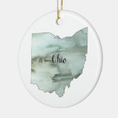 Ohio Staat Illustration Keramik Ornament (Links)