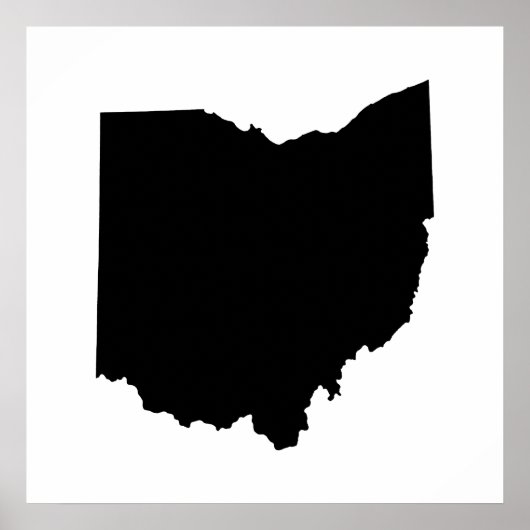 Ohio Staat Kontur Poster (Vorne)