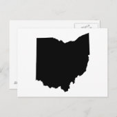 Ohio Staat Kontur Postkarte (Vorne/Hinten)