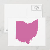 Ohio Staat Kontur Postkarte (Vorne/Hinten)