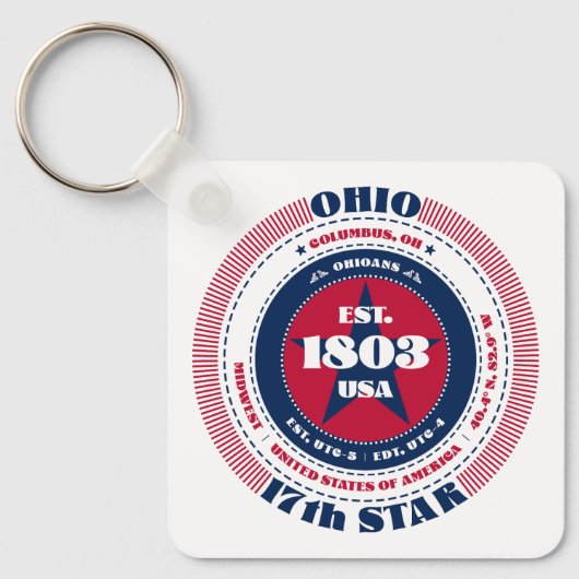 Ohio Staat Schlüsselanhänger (Vorderseite)