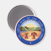 Ohio Staat Siegel Magnet (Vorderseite/Rückseite)