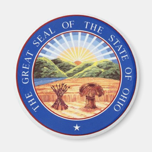 Ohio Staat Siegel Magnet (Vorne)