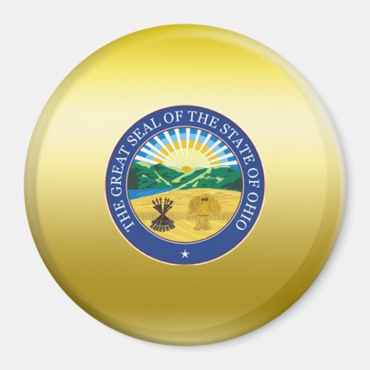 Ohio Staat Siegel Magnet (Vorne)