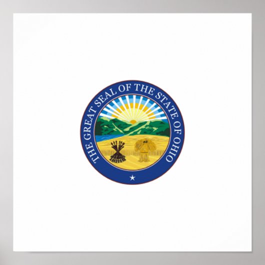 Ohio Staat Siegel Poster (Vorne)