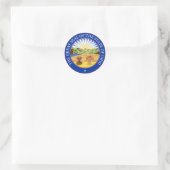 Ohio Staat Siegel Runder Aufkleber (Tasche)