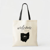 Ohio Staat Silhouette Hochzeit Begrüßung Tasche (Vorne)