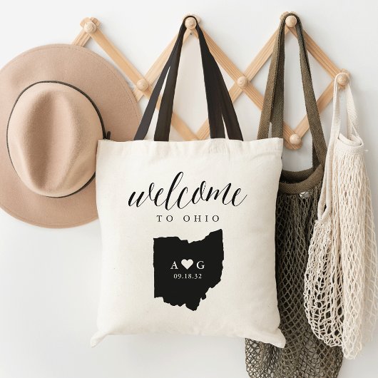 Ohio Staat Silhouette Hochzeit Begrüßung Tasche