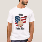 Ohio Staat Vogel T - Shirt Mittelfinger (Vorderseite)