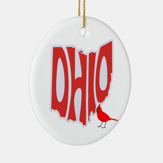 Ohio Staat Weihnachtsbaum Keramik Ornament (Rechts)