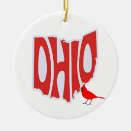 Ohio Staat Weihnachtsbaum Keramik Ornament