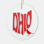 Ohio Staat Weihnachtsbaum Keramik Ornament (Links)