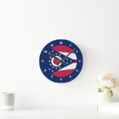 OHIO STAATE FLAG RUNDE WANDUHR (Zuhause)