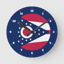 OHIO STAATE FLAG RUNDE WANDUHR