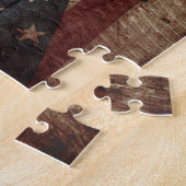 Ohio-Staats-Flagge auf altem hölzernem Korn Puzzle (Seite)